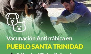 Campaña de vacunación antirrábica en Pueblo Santa Trinidad