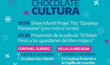 Chocolate Cultura y Cine Móvil en Suárez y Villa La Arcadia