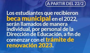 Renovacion de beca municipal