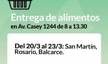 Entrega de alimentos del mes de marzo