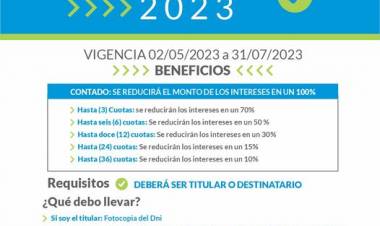 Adherite a los beneficios de la Moratoria Municipal 2023