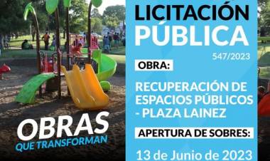 Licitación Pública: “Recuperación de Espacios Públicos – Plaza Lainez”