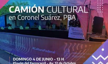 El Camión Cultural sigue recorriendo la Provincia de Buenos Aires y arriba a Suárez