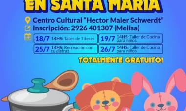 Viví las vacaciones de invierno en el Centro Cultural “Héctor Maier Schwerdt” de Pueblo Santa María
