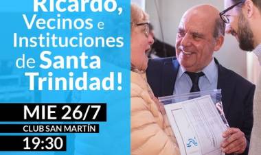Reunión con Ricardo, vecinos e instituciones de Santa Trinidad