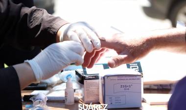 Se realizaron testeos gratuitos en la plaza San Martín