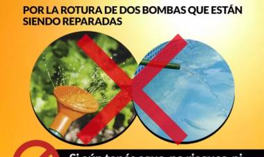 CORTE DE AGUA POR ROTURA DE BOMBA 4 Y 7