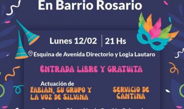 La fiesta de carnaval 2024 llega a barrio Rosario
