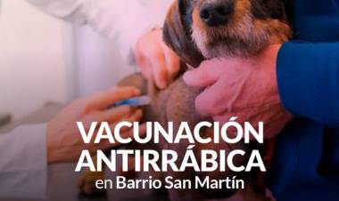 Campaña de vacunación antirrábica en Barrio San Martín