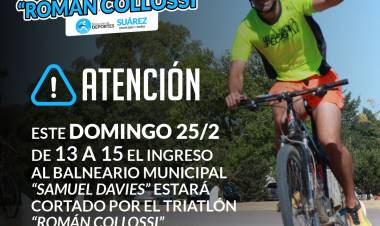 25/02: ingreso al Balneario Municipal “Samuel Davies” CORTADO 
