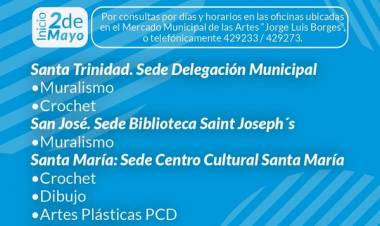 Talleres Municipales 2024: inician el 2 de Mayo