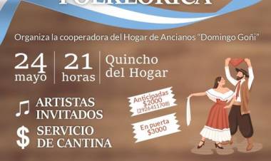 Gran Peña Folklórica en el quincho de Hogar de Ancianos