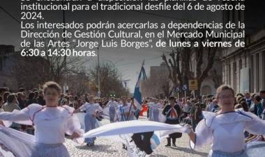 Atención: DESFILE 6 DE AGOSTO