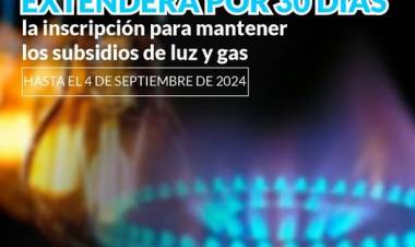 El Gobierno anunció que extenderá por 30 días la inscripción para mantener los subsidios de luz y gas