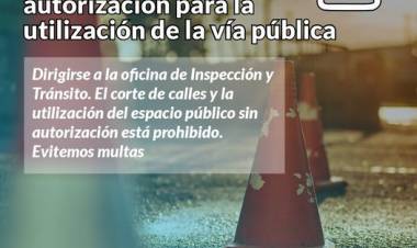 Instituciones y/o comercios deberán pedir autorización para cortar la vía pública