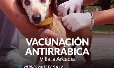 Jornada de Vacunación Antirrábica en Villa La Arcadia