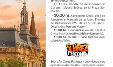 Cronograma de festejos del 6 de Agosto