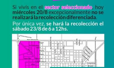 Importante: Recolección de Residuos Reciclables día MIÉRCOLES