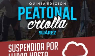 Suspensión de la Peatonal Criolla