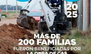 Más de 200 familias fueron beneficiadas por la obra de gas trasformando barrios y garantizando derechos