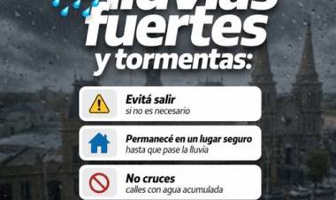 Atención ante posibles lluvias fuertes
