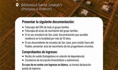 Más de 500 familias ya accedieron a su terreno: ahora llega una nueva oportunidad para San José