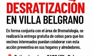 Campaña de Desratización en Villa Belgrano