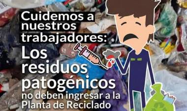Residuos patológicos en la Planta de Reciclado: un riesgo que debemos evitar entre todos
