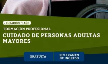 Inscripcion para el curso de "Formacion profesional en cuidados de personas adultas mayores"