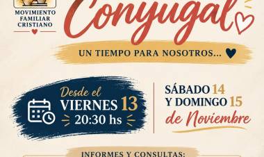 El Movimiento Familiar Cristiano invita a un Encuentro Conyugal