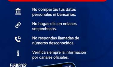  ALERTA POR ESTAFAS: NO COMPARTAS CÓDIGOS NI DATOS PERSONALES