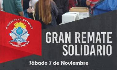 Bomberos Voluntarios Coronel Suárez anuncia su gran remate anual