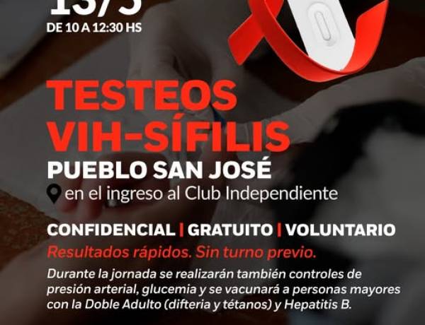 Jornada de Testeos VIH – Sífilis en Pueblo San José