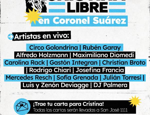 La Peña Cristina Libre llega a Coronel Suárez