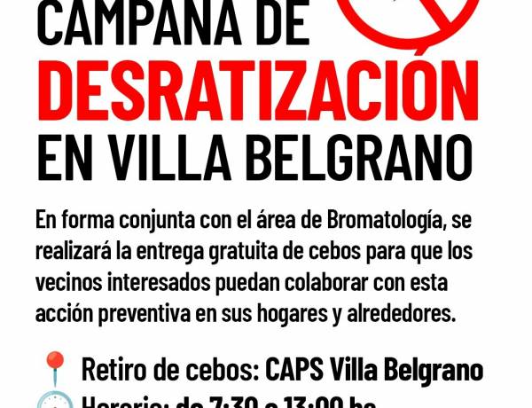 Campaña de Desratización en Villa Belgrano