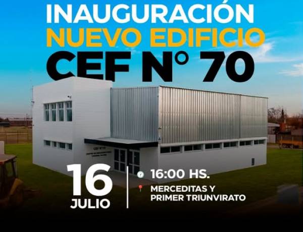¡Una obra histórica para Coronel Suárez! Inauguración del nuevo edificio del CEF N° 70