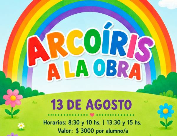 Invitacion a la conferencia de prensa presentando la obra "Arco Iris"