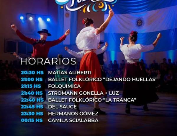 1° edición de Suárez Folklore: conocé el cronograma de la gran peña suarense