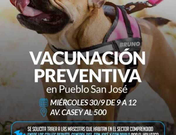 Vacunación preventiva de mascotas en Pueblo San José