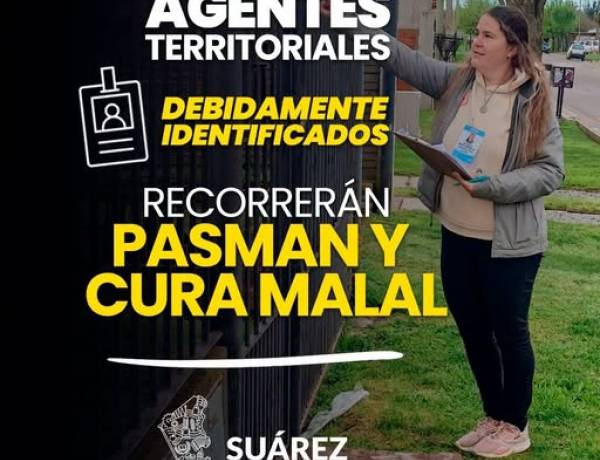 ¡Los agentes territoriales llegan a Pasman y Curamalal
