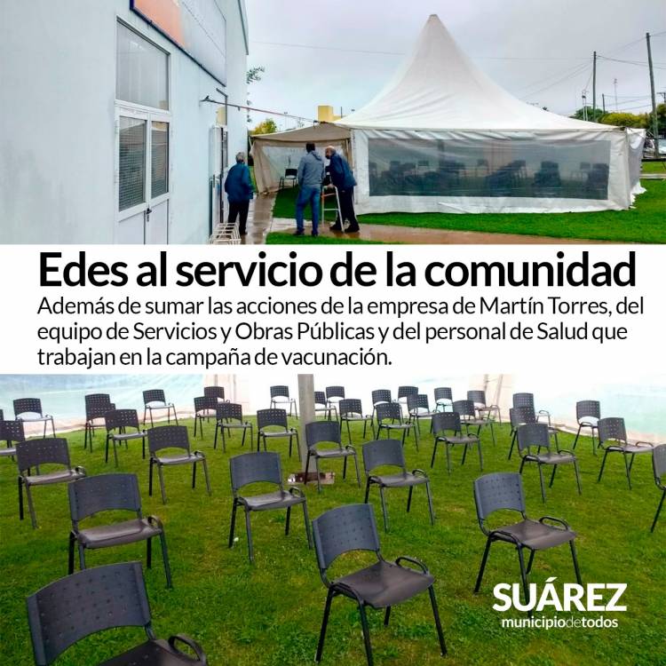 #VacunateSuárez: Edes al servicio de la comunidad⠀