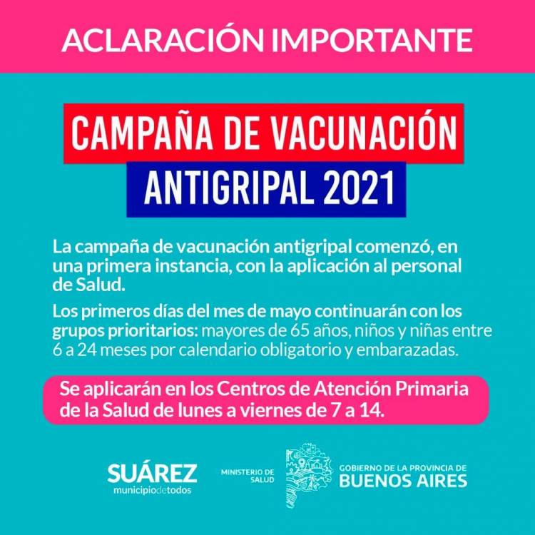 Campaña de vacunación antigripal: aclaración importante