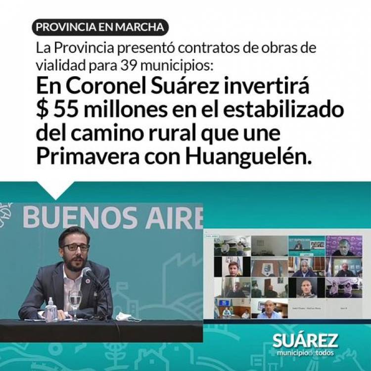 La Provincia presentó contratos de obras de vialidad para 39 municipios