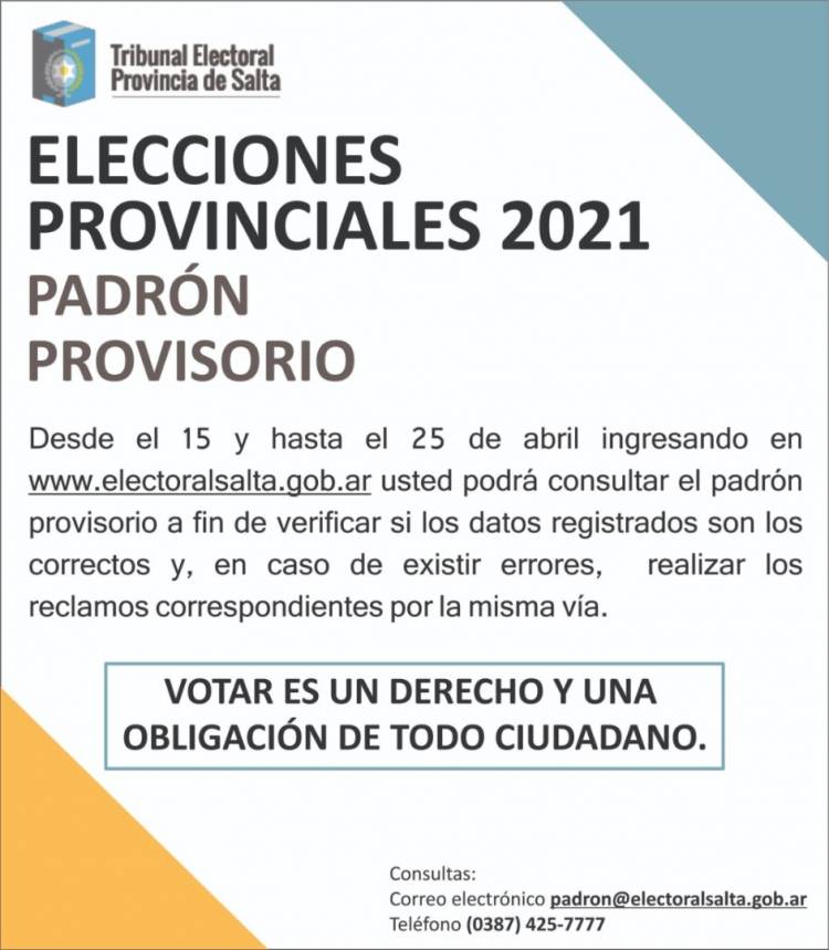 Dónde voto en las elecciones 2021: ya podes consultar el padrón electoral provisorio