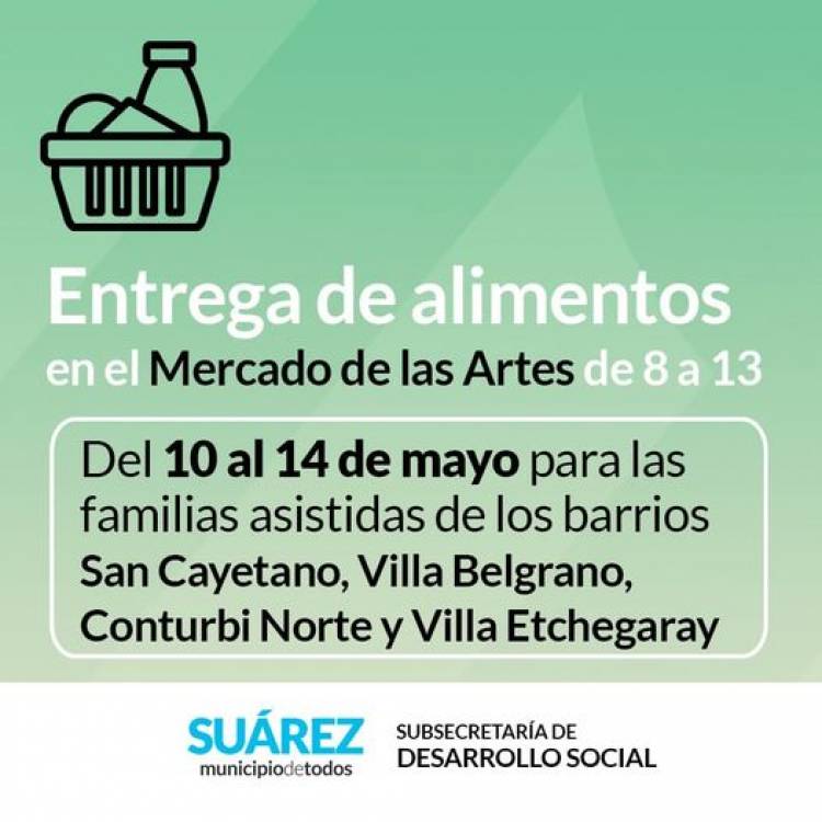 Entrega de alimentos del mes de Mayo⠀