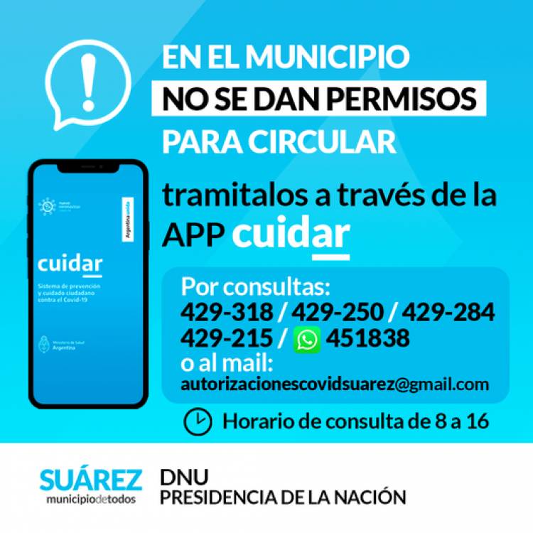 En el Municipio NO se dan permisos para circular!!!