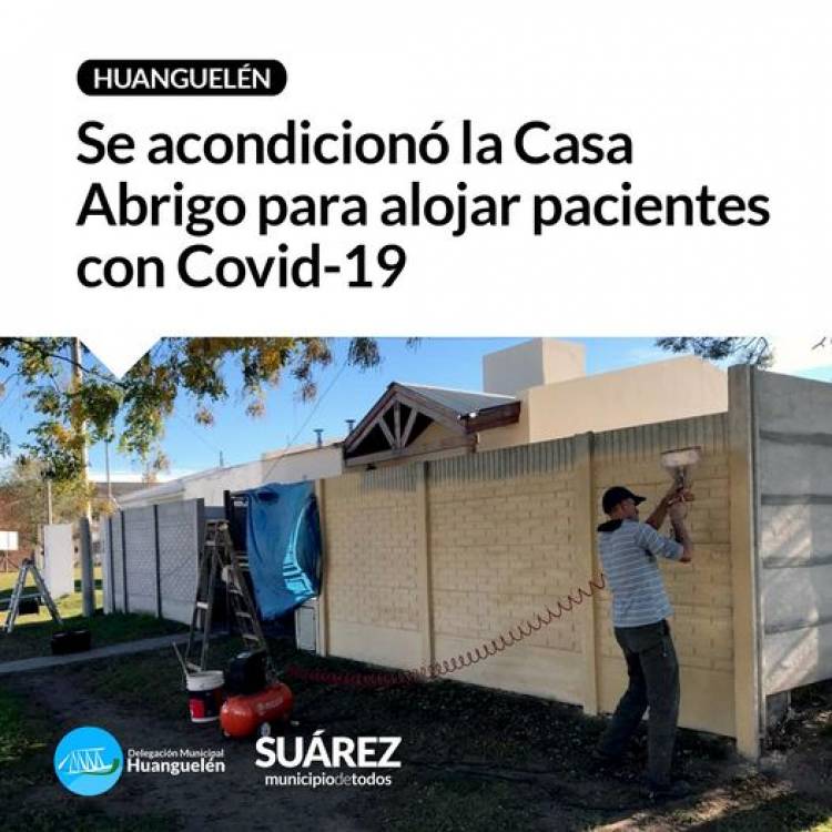 Huanguelén: Se acondicionó la Casa Abrigo para alojar pacientes con Covid-19⠀