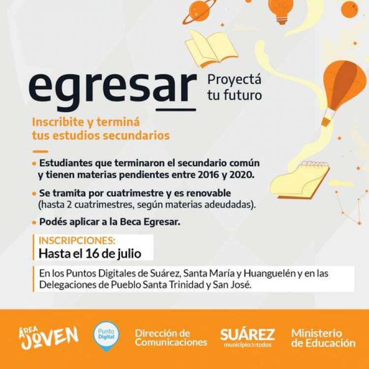 Políticas implementadas para la juventud: Nación pone en funcionamiento el programa EGRESAR⠀