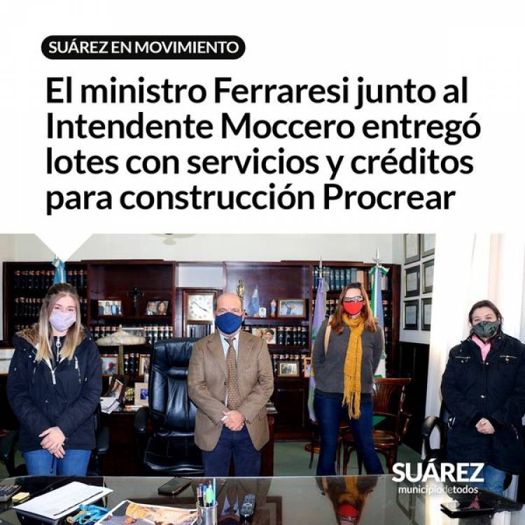 El ministro Jorge Ferraresi encabezó mediante videoconferencia un acto junto al Intendente Ricardo Moccero 
