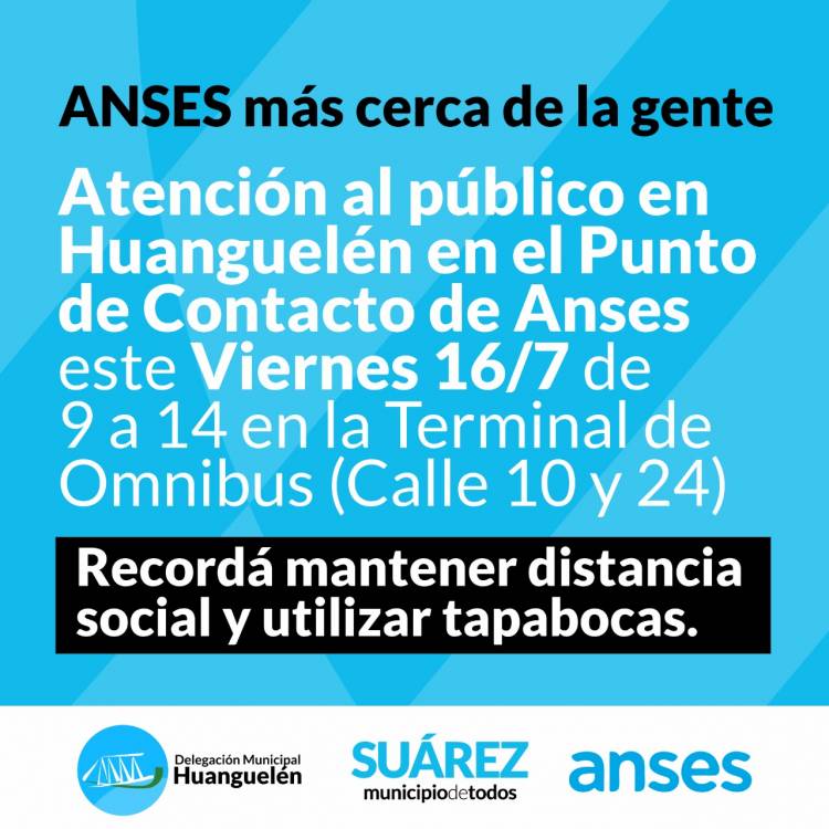 Huanguelén: atención al público en el Punto de Contacto de Anses